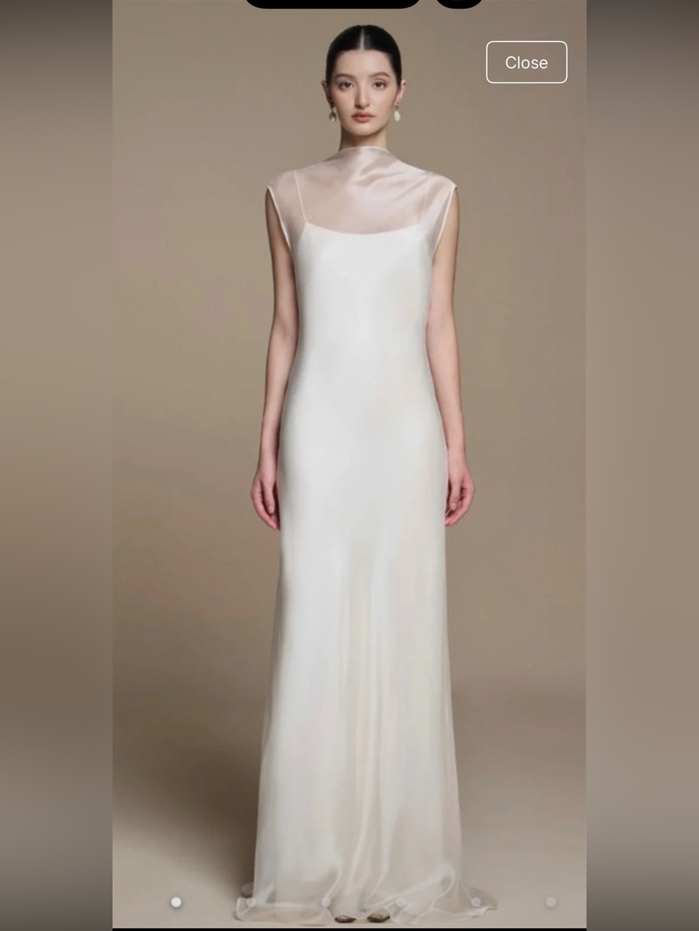 100% silk low back 2 piece dress